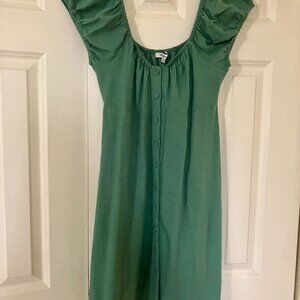 Green Button Down Madewell Dress